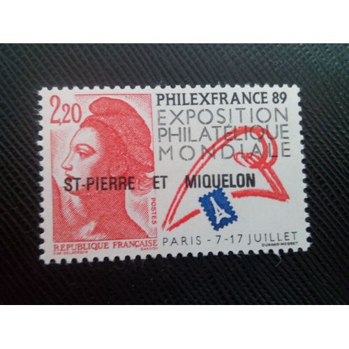 Timbre Saint Pierre Et Miquelon Yt 489 Philexfrance '89. Exposition Philatélique À Paris 1988 ( 050805 )