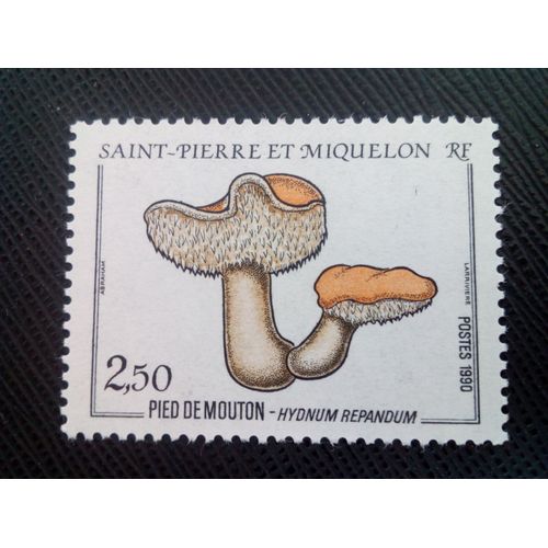 Timbre Saint Pierre Et Miquelon Yt 913 Pied De Mouton (Hydnum Repandum) 1990 ( 050805 )