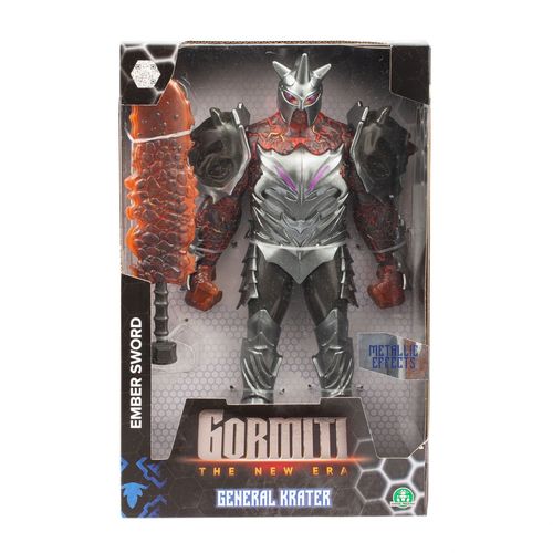 Live Action Gormiti - Figurine Articulée De 27 Cm Gormiti Avec Arme - General Krater