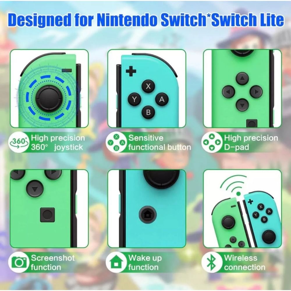 Manette De Jeu Sans Fil Pour Ns Switch / Lite / Oled Avec Fo... - 5
