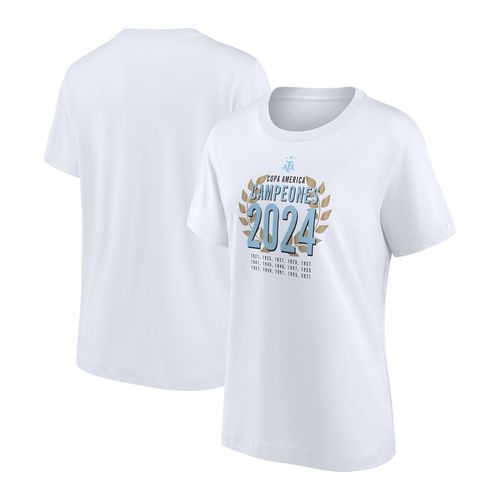 T-Shirt Des Gagnants De La Copa America 2024 D'argentine - Blanc - Femme