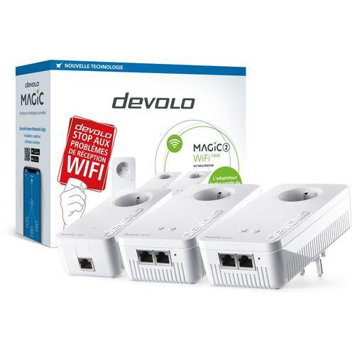 devolo Magic 2 WiFi next - Multiroom Kit - pont - - 1GbE, HomeGrid - Wi-Fi 5 - Bi-bande - Branchement mural (pack de 2)