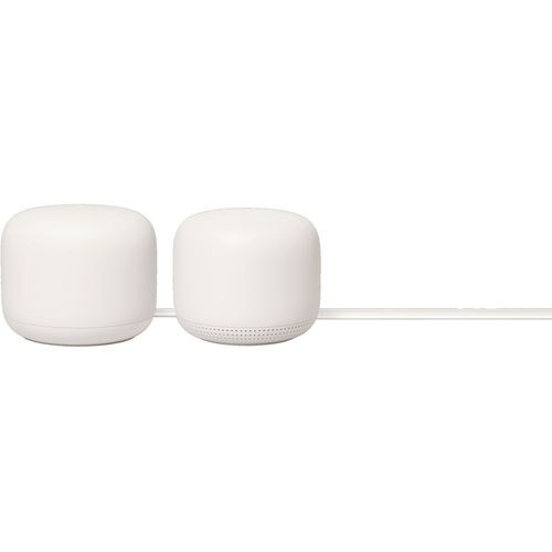 Google Nest Wifi - Système Wi-Fi - (routeur, rallonge) - jusqu'à 210 m² - maillage 1GbE - Wi-Fi 5 - Bi-bande