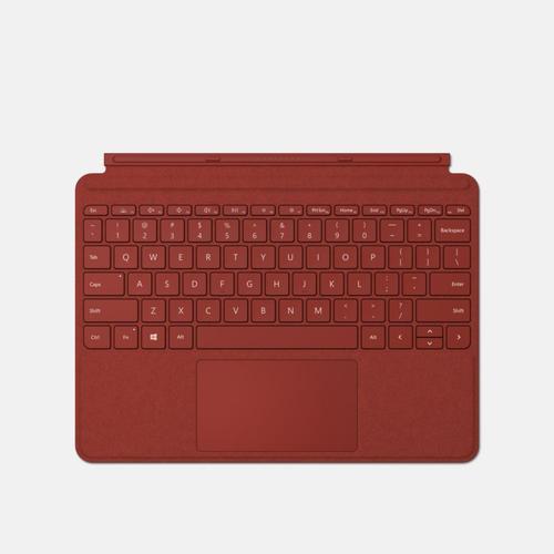 Microsoft Surface Go Type Cover - Clavier - avec trackpad, accéléromètre - rétroéclairé - Français - rouge coquelicot - pour Surface Go, Go 2