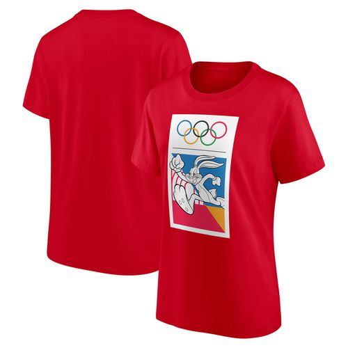 T-Shirt Graphique Avec Affiche Rétro Bugs Bunny Track De La Collection Olympique X Looney Tunes - Rouge - Femme