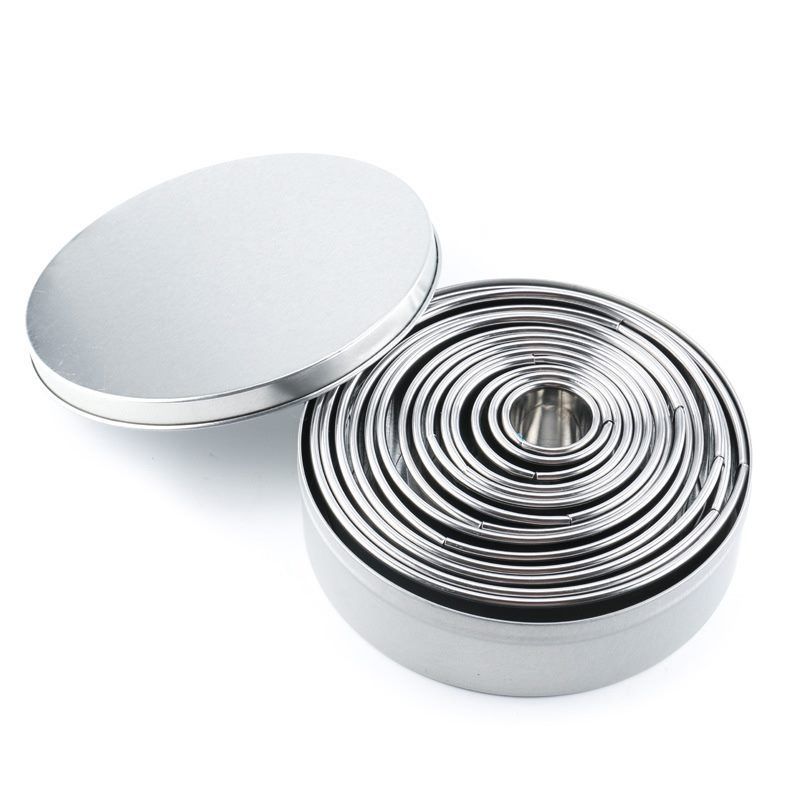 Ensemble De Moules Ronds En Acier Inoxydable, Outil De Coupe... - 3