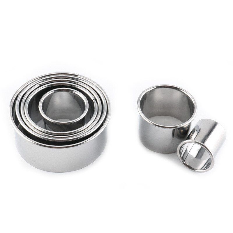 Ensemble De Moules Ronds En Acier Inoxydable, Outil De Coupe... - 5