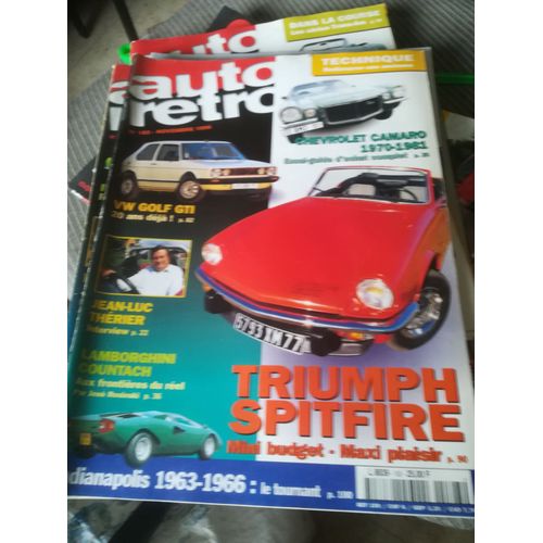 Auto Retro 193 De 1996 Therier,Camaro Rs Coupe,Lamborghini Countach Lp400,Fiat 130 Coupe,Golf Gti Serie 1 1800,Triumph Spitfire
