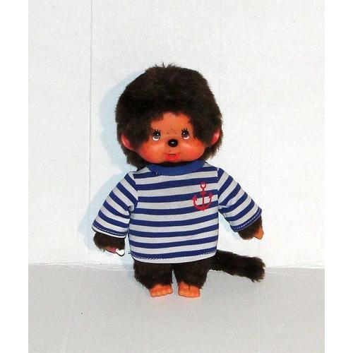 Peluche Kiki Monchhichi En Marin Ou Marinère 16cm