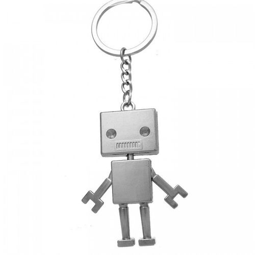 Porte-Clés Petit Robot Articulé Argenté