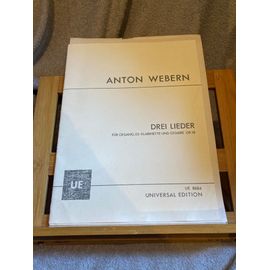 Anton Webern Drei Lieder Partition Chant Clarinette Guitare Partition Universal