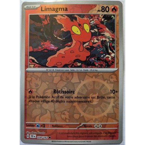 Pokemon Tcg "Limagma" (C - Reverse) Forces Temporelles (Tef) 028/162 Vf