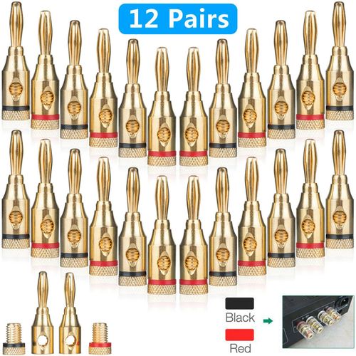 Fiche banane pour haut-parleur audio