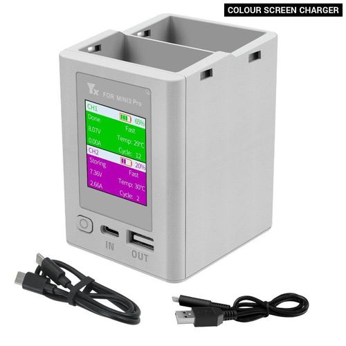 Chargeur 2 Voies Pour Accessoires Dji Mini 4 Pro Dji Mini 3 Pro