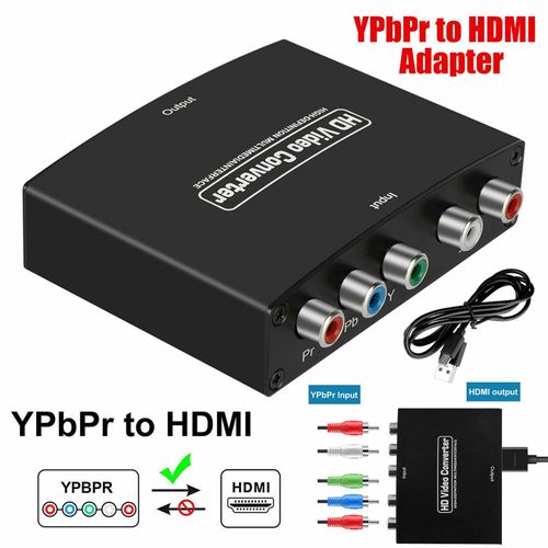 Composant YPbPr 5RCA vers HDMI adaptateur R/L convertisseur Audio vidéo 1080P pour DVD PS3