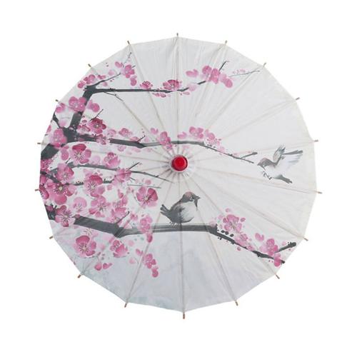 Soie Femmes Parapluie Japonais Fleurs de Cerisier Soie Ancienne Danse Parapluie Décoratif De Style Chinois Papier Huile Parapluie