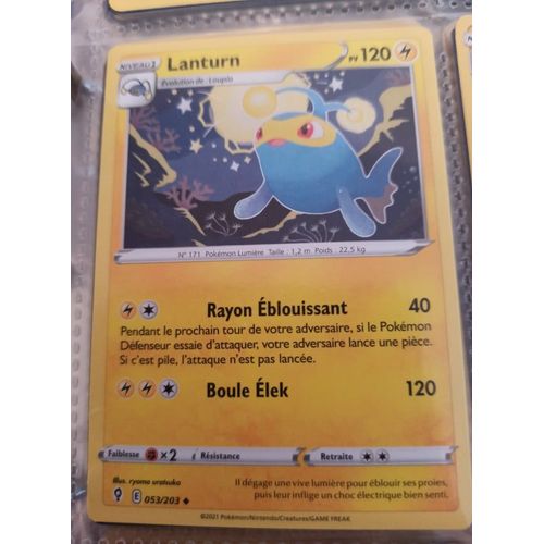 Lanturn Epée Bouclier Evolution Céleste 53/203