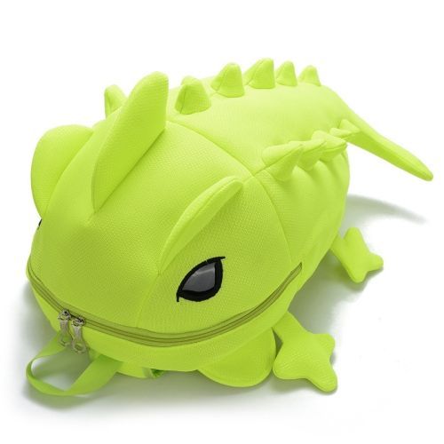 Sac à dos animal 3D forme de dinosaure sacs d'école de dessin animé cartable adolescent vert