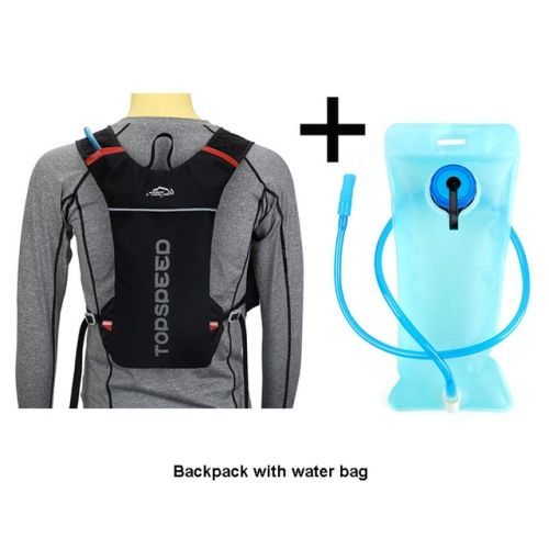 5l Multi-Fonctionnel Unisexe Course Sports De Plein Air Bouteille D'eau Hydratation Sac À Dos Noir Et Sac D'eau