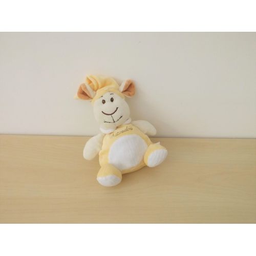 Doudou Peluche Mouton Blanc Jaune Éveil Et Tendresse Natoudou