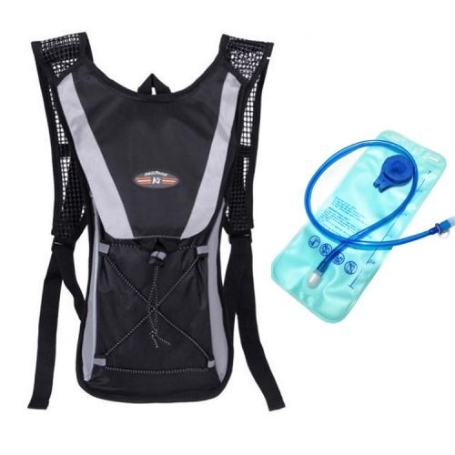 Sac À Dos De Cyclisme D'alpinisme De Sports De Plein Air Avec Sac D'eau 2l Noir