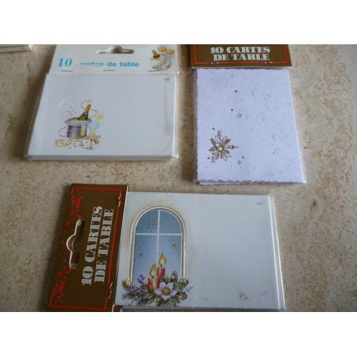 Lot De 10 Cartes De Table