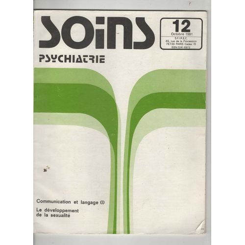 Soins Psychiatrie 10/1981, Communication Et Langage, Le Développement De La Sexualité N°12
