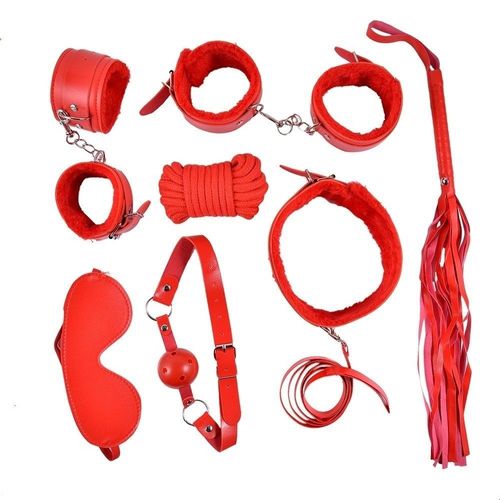Ensemble Bondage Rouge - 10 Pièces - Som-013red