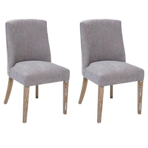 Lot De 2 Chaises Design "Livia" 89cm Gris