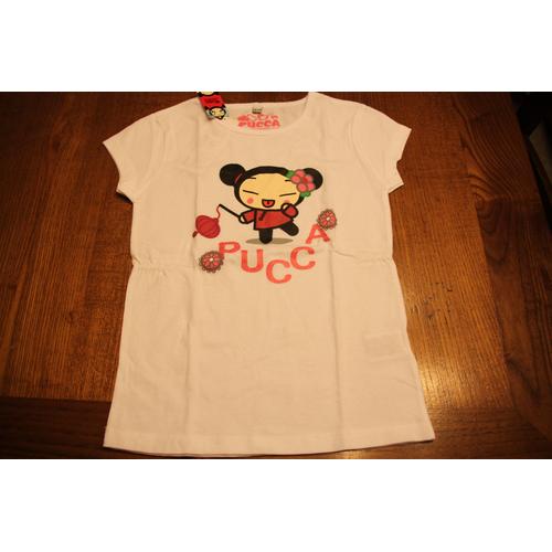 T-Shirt Blanc Avec Pucca 8 Ans Neuf