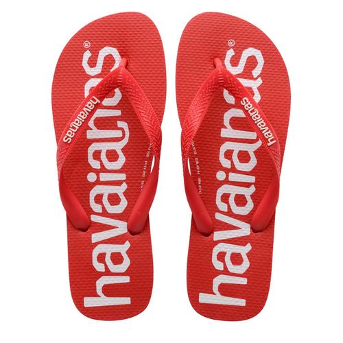 Havaianas Logo Mania Tongs Claquettes Imprimé Couleur Ruby Rouge