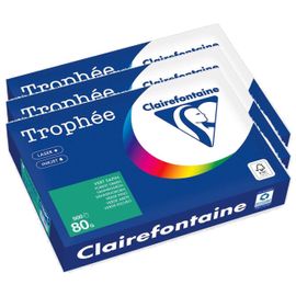 Clairefontaine Lot De 3 Ramettes Papier Fsc A4 80g 500 Feuilles Vert Sapin
