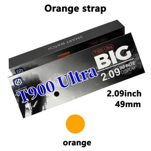 Montre Connectée De Sport T900 Pour Ios Et Android,Ultra Grande,Appel Bluetooth,Iwo Series 8,2.09 Pouces,Hommes Et Femmes - Type Orange-2pcs T900 Ultra