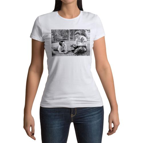 T-Shirt Femme Col Rond James Dean Elizabeth Talyor Acteurs Icones Star Cinema