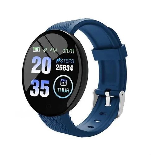 D18 Smartwatch Avec Plusieurs Modes De Sport,Écran De Document Circulaire,Rappel D'informations D'appel,Prise De Photos,Bracelet Intelligent De Musique - Type Bleu-With Original Box