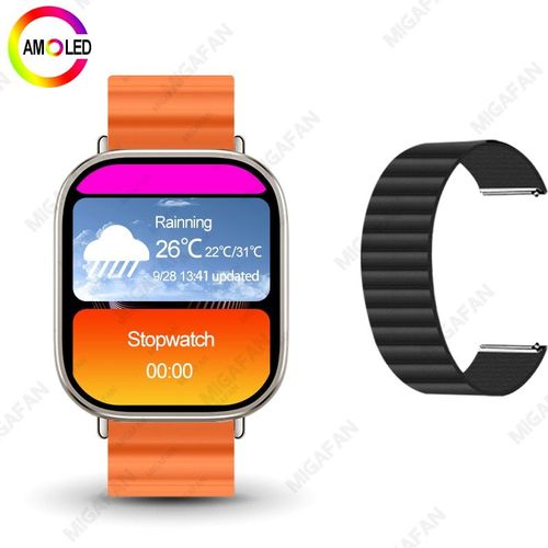 Montre Connectée Hk9 Ultra2 Amoled Pour Hommes,Gpt,Boussole,Ndavid,2 Go,Dean,Contrôle Gestuel,Fitness,Android,Ios,2024 - Type Orange Alpine B