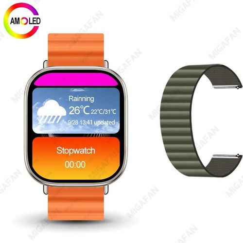 Montre Connectée Hk9 Ultra2 Amoled Pour Hommes,Gpt,Boussole,Ndavid,2 Go,Dean,Contrôle Gestuel,Fitness,Android,Ios,2024 - Type Orange Alpine C