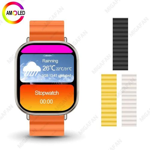 Montre Connectée Hk9 Ultra2 Amoled Pour Hommes,Gpt,Boussole,Ndavid,2 Go,Dean,Contrôle Gestuel,Fitness,Android,Ios,2024 - Type Orange Ocean 3pcs
