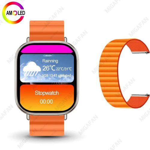 Montre Connectée Hk9 Ultra2 Amoled Pour Hommes,Gpt,Boussole,Ndavid,2 Go,Dean,Contrôle Gestuel,Fitness,Android,Ios,2024 - Type Orange Alpine A