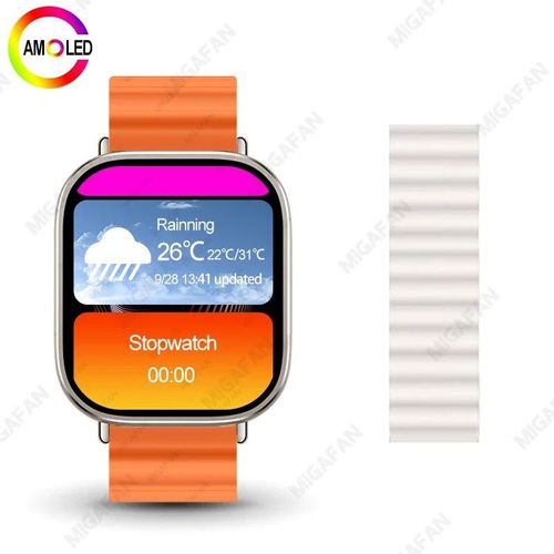 Montre Connectée Hk9 Ultra2 Amoled Pour Hommes,Gpt,Boussole,Ndavid,2 Go,Dean,Contrôle Gestuel,Fitness,Android,Ios,2024 - Type Orange Ocean B