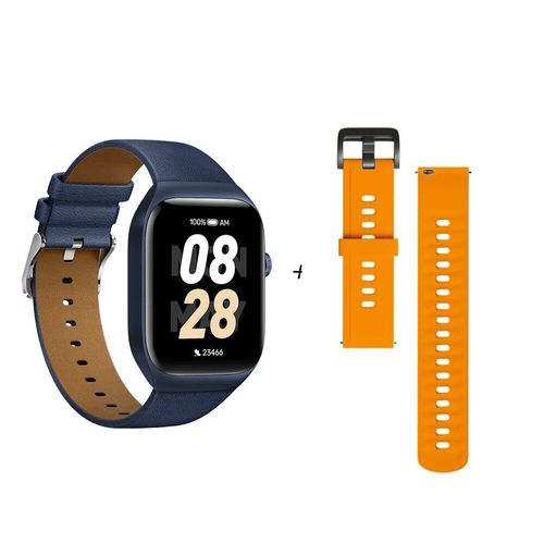 Mibro T2 Global Edition Gps Positionnement Smartwatch 1,75 Pouces Amoled Hd Écran 105 Mode Bluetooth Appel App Contrôle Double Bracelet Aod 2atm Étanche Sport Smartwatch - Type Dark Blue And Orange