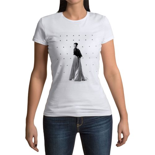 T-Shirt Femme Col Rond Audrey Hepburn En Robe / Plus Belles Femmes Du Monde