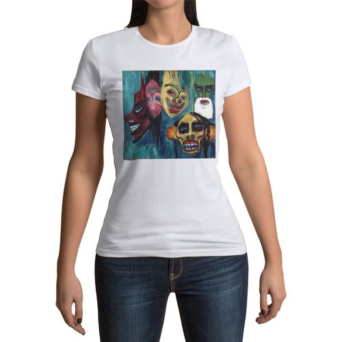 T-Shirt Femme Col Rond Mask Emil Nolde 1911 Peinture Masque Modernisme