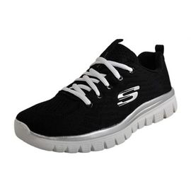 Skechers Get Connected Memory Foam Femmes Chaussures De Running Athlétisme  Sport Taille 39 Couleur Noir/Blanc