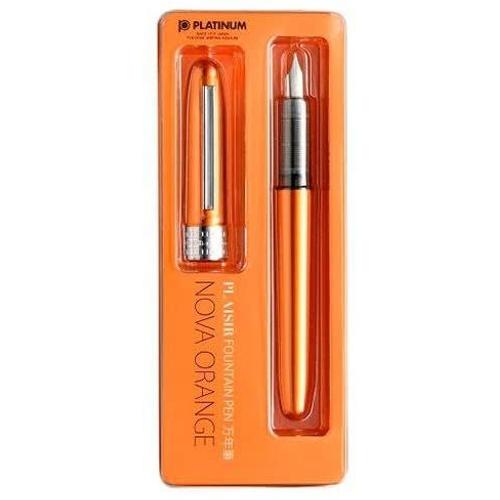 Stylo Platinum Pen Pgb-1000 ?25 Orange Pinceau Fin Expédié Depuis Japon