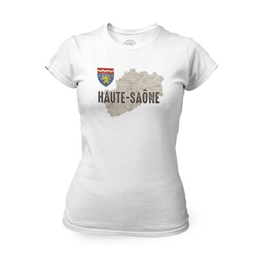 T-Shirt Femme Col Rond Haute Saône 70 Département Carte Ancienne Bourgogne
