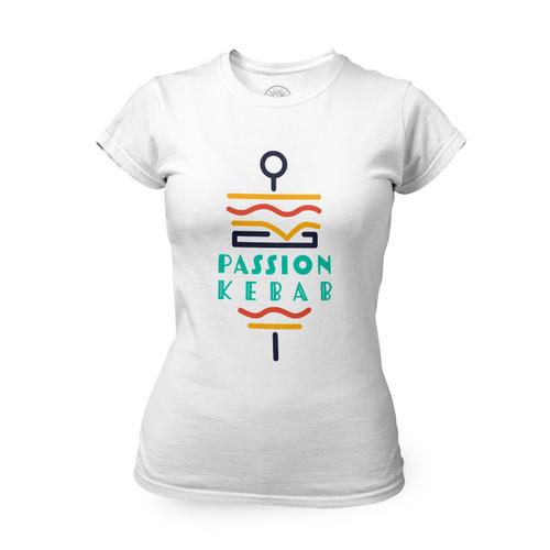 T-Shirt Femme Col Rond Passion Kebab Street Food Turquie