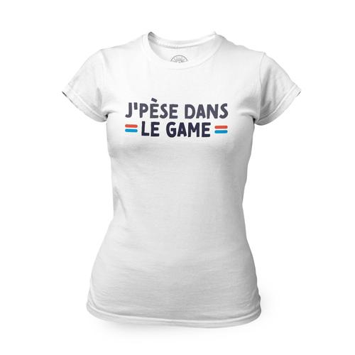 T-Shirt Femme Col Rond J'pèse Dans Le Game Humour Rap Jeux-Vidéo