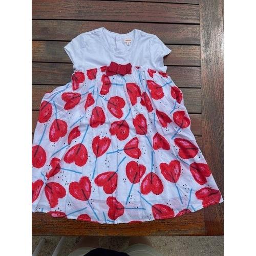 Robe Cérémonie Coeurs Catimini Fille 8 Ans