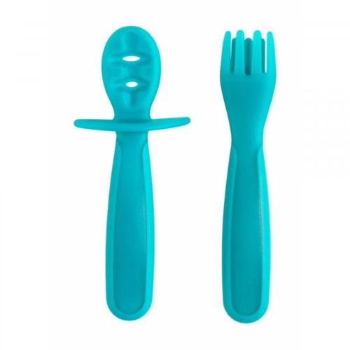 Lot De 2 Couverts D'apprentissage Bleu